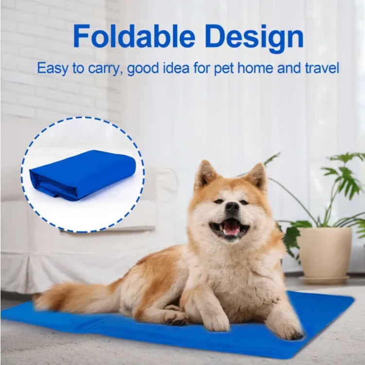 Dog and Cat Cooling Mat, No Water Or Refrigeration Needed, Non-Toxic Gel