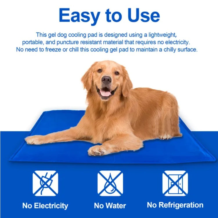 Dog and Cat Cooling Mat, No Water Or Refrigeration Needed, Non-Toxic Gel